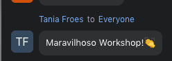 Depoimento de aluna sobre o workshop